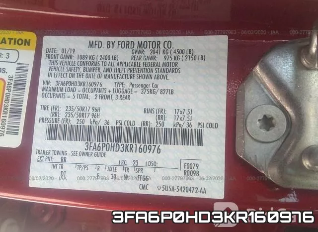 3FA6P0HD3KR160976 фото 10