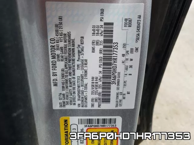 3FA6P0HD7HR177353 фото 2