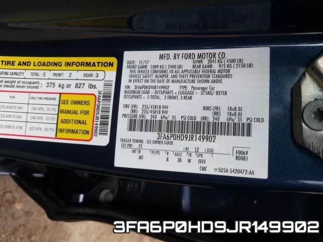 3FA6P0HD9JR149902 фото 2