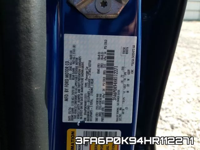 3FA6P0K94HR112271 фото 2