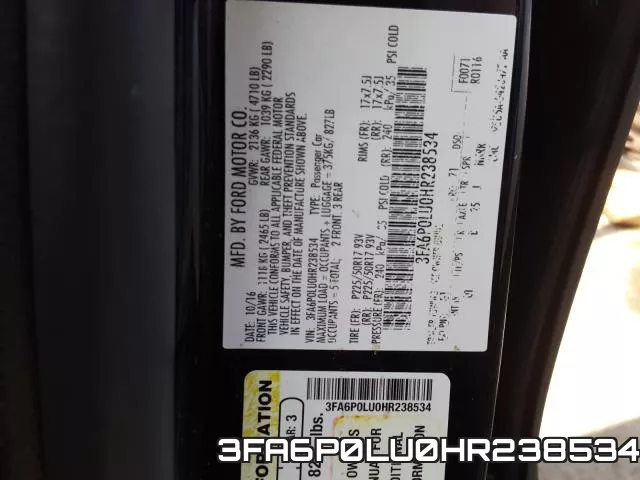 3FA6P0LU0HR238534 фото 2