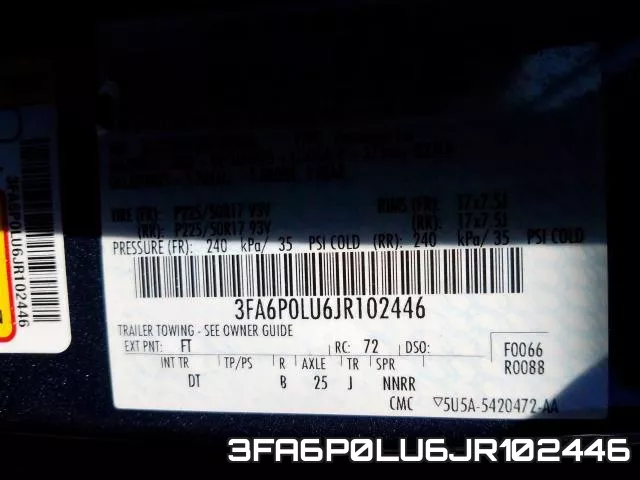3FA6P0LU6JR102446 фото 2