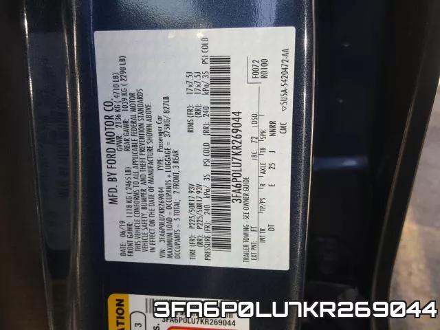 3FA6P0LU7KR269044 фото 2