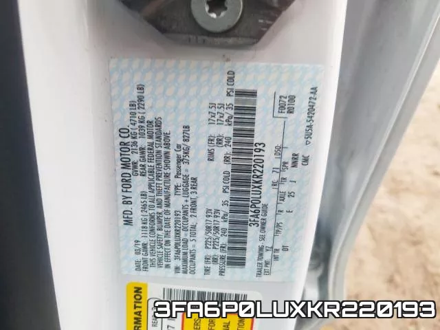 3FA6P0LUXKR220193 фото 2