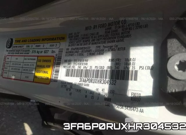 3FA6P0RUXHR304532 фото 10