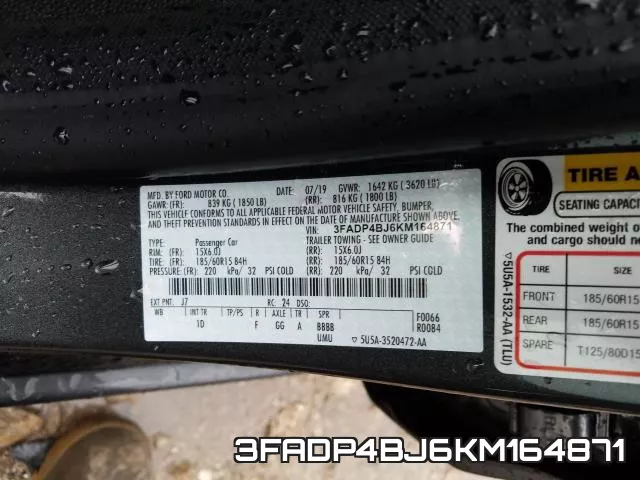 3FADP4BJ6KM164871 фото 2