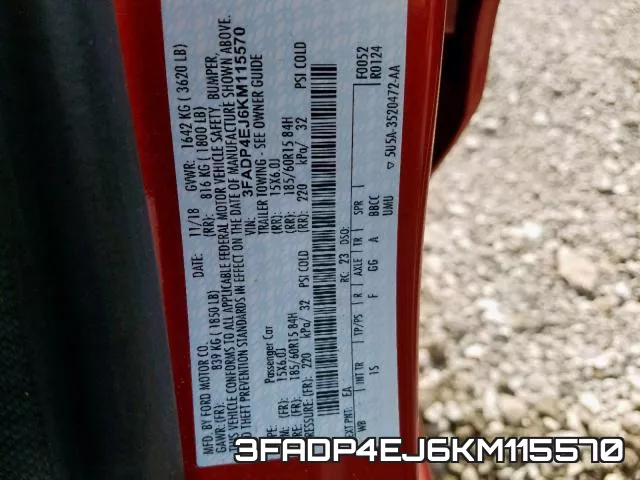 3FADP4EJ6KM115570 фото 2