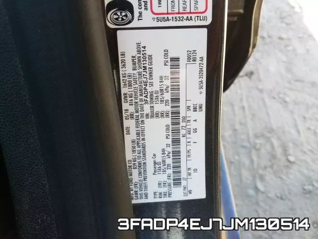 3FADP4EJ7JM130514 фото 2