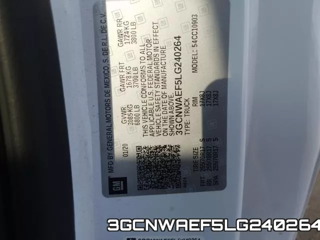 3GCNWAEF5LG240264 фото 2