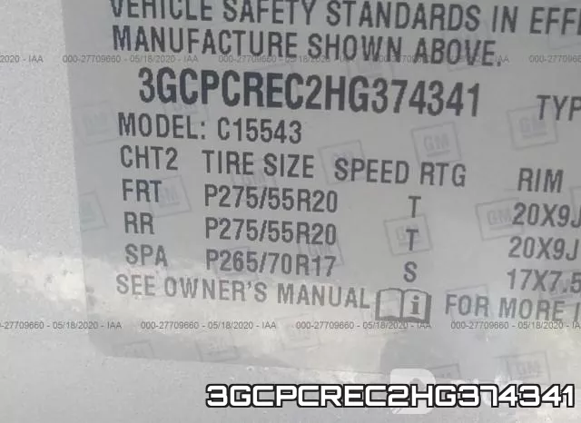 3GCPCREC2HG374341 фото 10