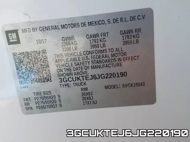3GCUKTEJ6JG220190 фото 2