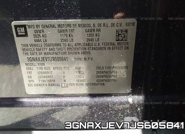 3GNAXJEV7JS605841 фото 10