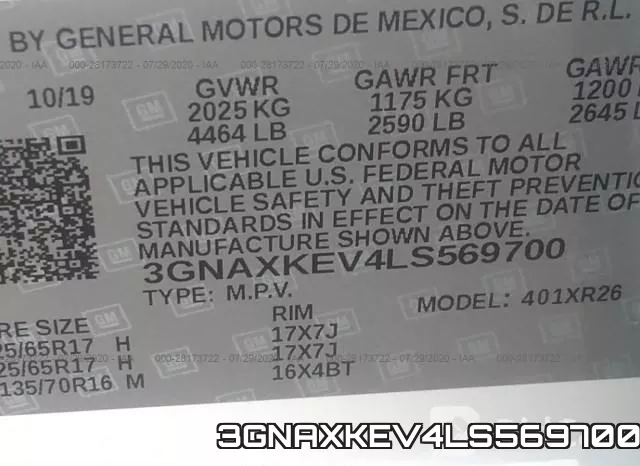 3GNAXKEV4LS569700 фото 10