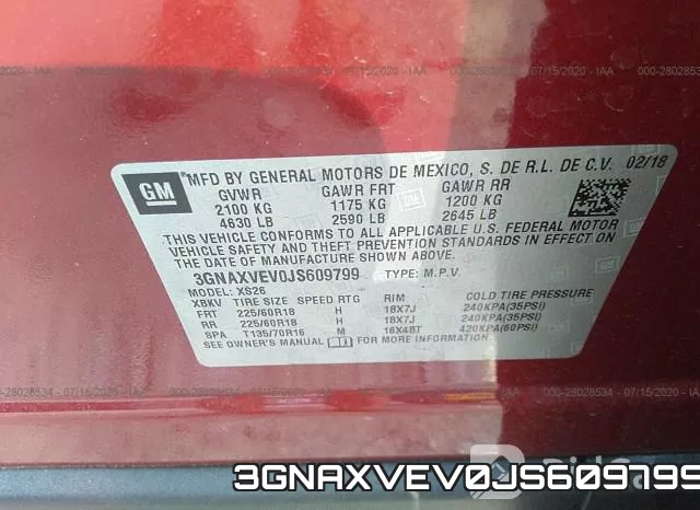 3GNAXVEV0JS609799 фото 10