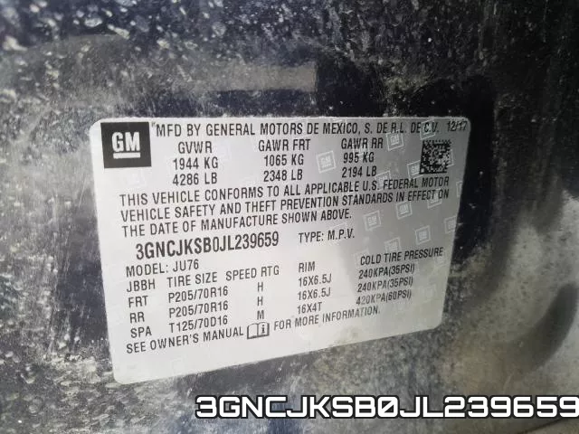 3GNCJKSB0JL239659 фото 2