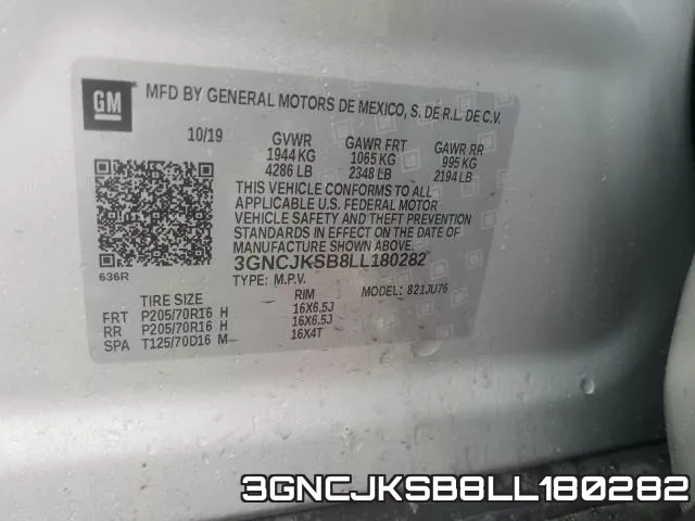 3GNCJKSB8LL180282 фото 2