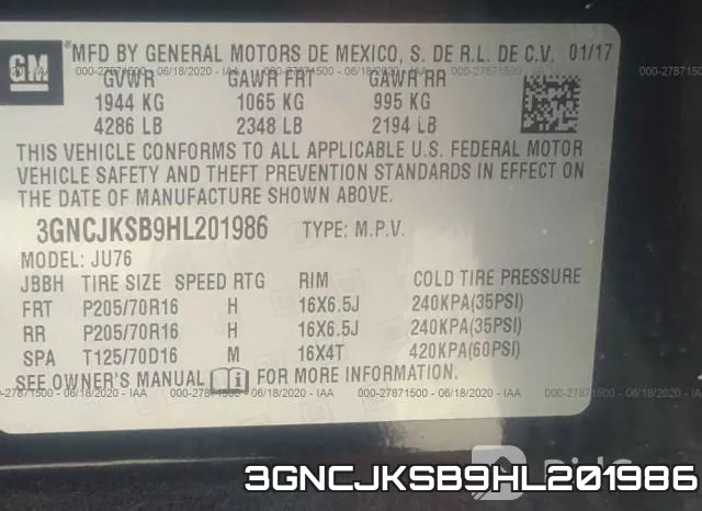 3GNCJKSB9HL201986 фото 10