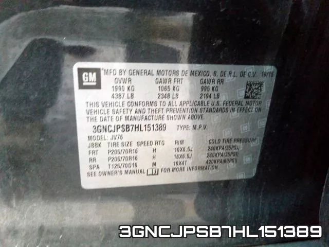 3GNCJPSB7HL151389 фото 2