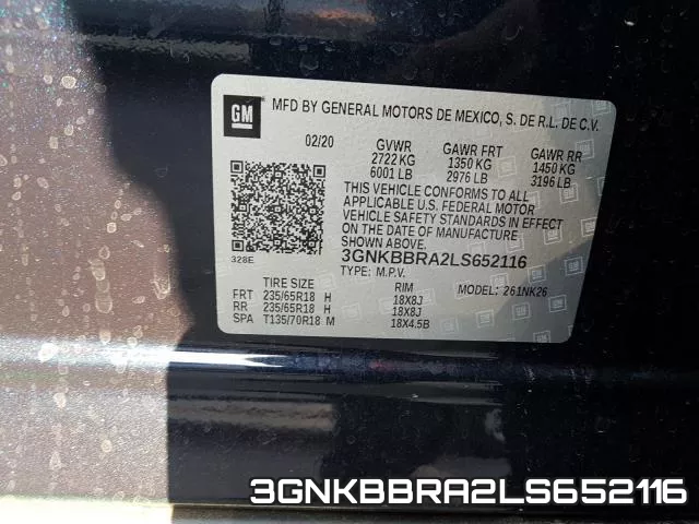 3GNKBBRA2LS652116 фото 2