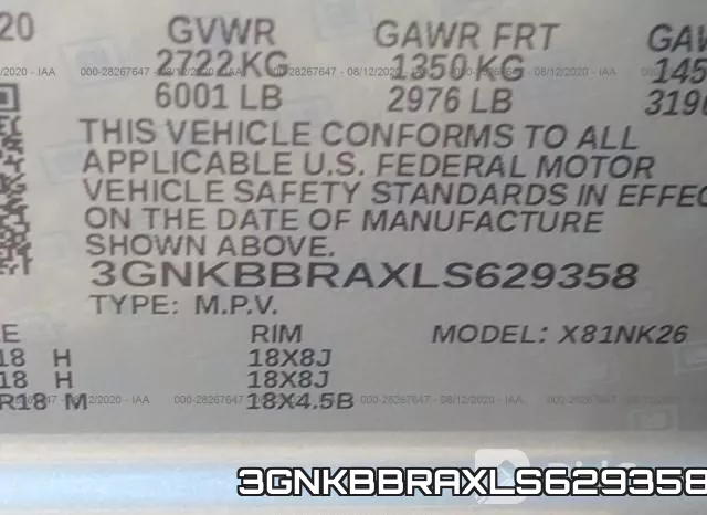 3GNKBBRAXLS629358 фото 10