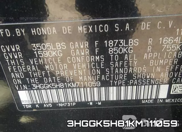3HGGK5H81KM711059 фото 10