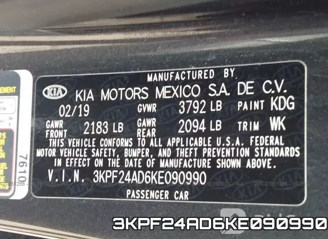 3KPF24AD6KE090990 фото 10