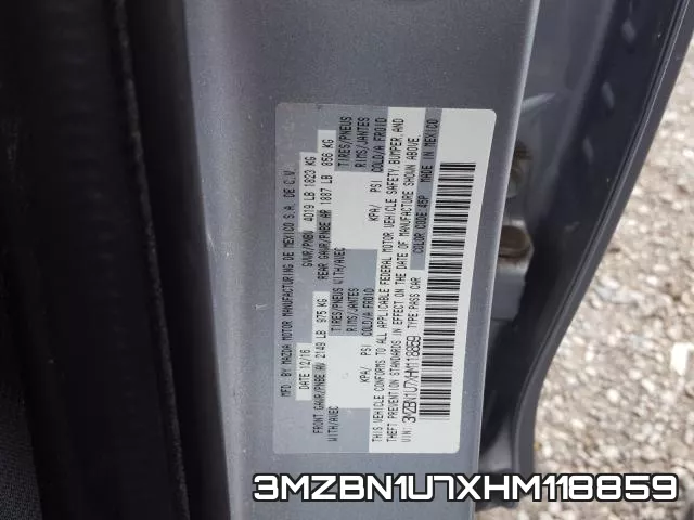 3MZBN1U7XHM118859 фото 2