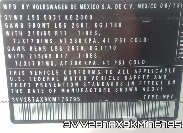 3VV2B7AX9KM176795 фото 10