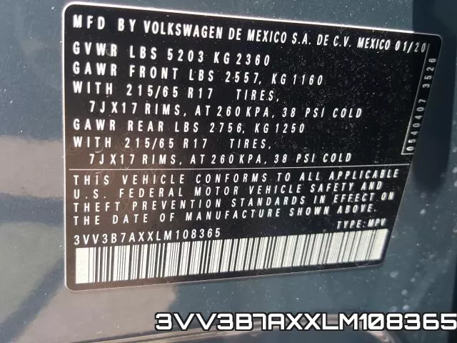 3VV3B7AXXLM108365 фото 2