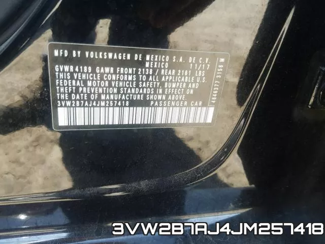 3VW2B7AJ4JM257418 фото 2