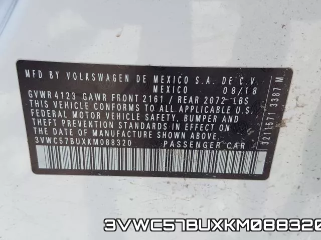 3VWC57BUXKM088320 фото 2