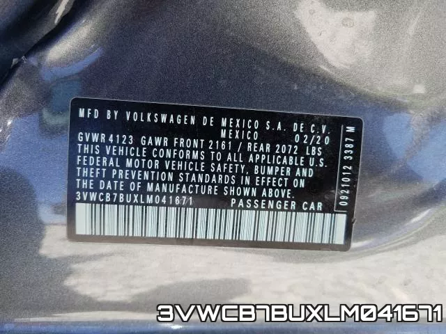 3VWCB7BUXLM041671 фото 2