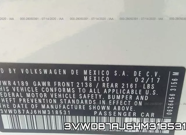3VWDB7AJ6HM318531 фото 10