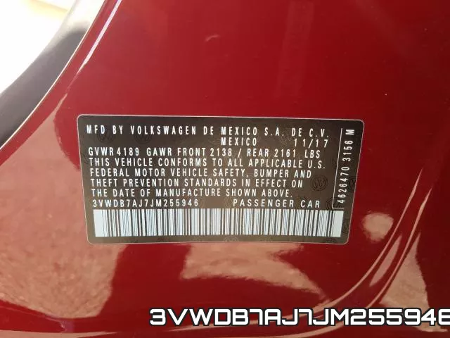 3VWDB7AJ7JM255946 фото 2