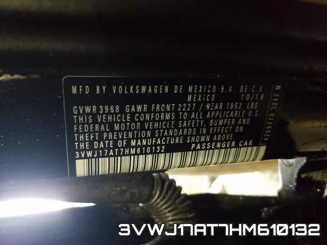 3VWJ17AT7HM610132 фото 2