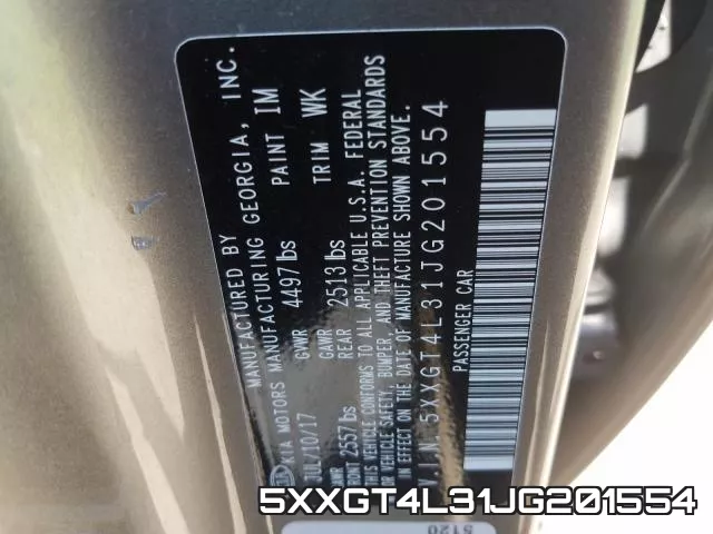 5XXGT4L31JG201554 фото 2