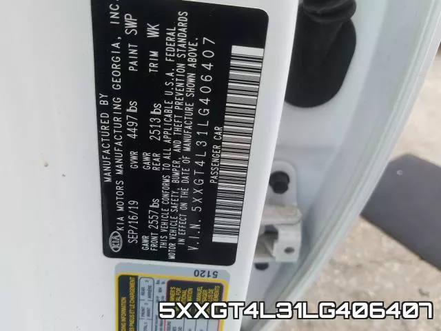 5XXGT4L31LG406407 фото 2