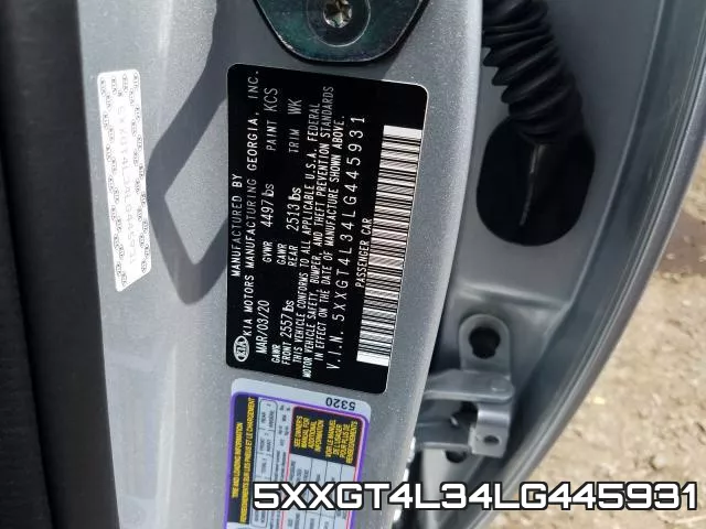 5XXGT4L34LG445931 фото 2