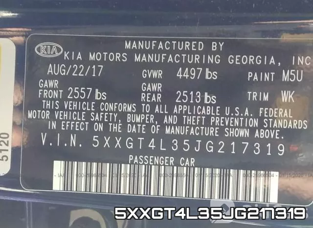 5XXGT4L35JG217319 фото 10