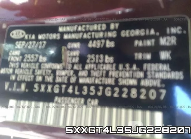 5XXGT4L35JG228207 фото 10