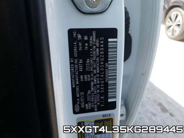 5XXGT4L35KG289445 фото 2