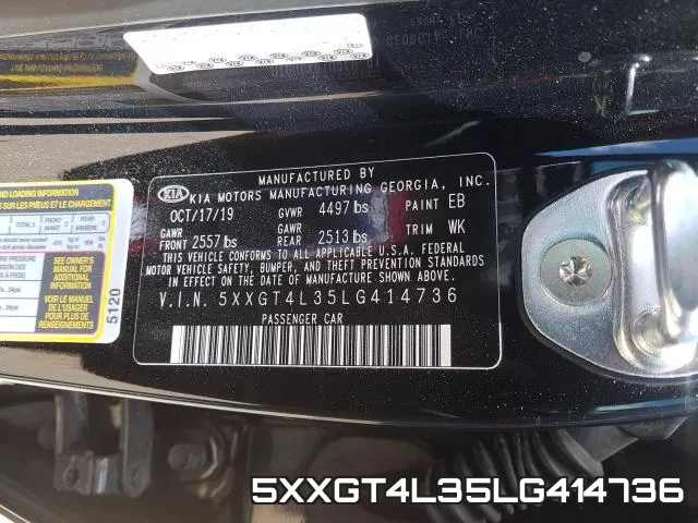 5XXGT4L35LG414736 фото 2