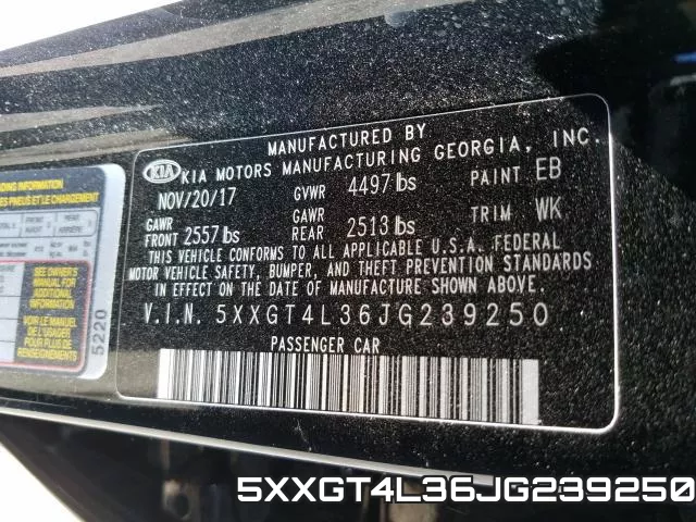 5XXGT4L36JG239250 фото 2