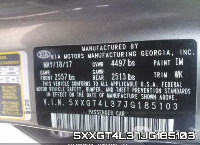 5XXGT4L37JG185103 фото 10