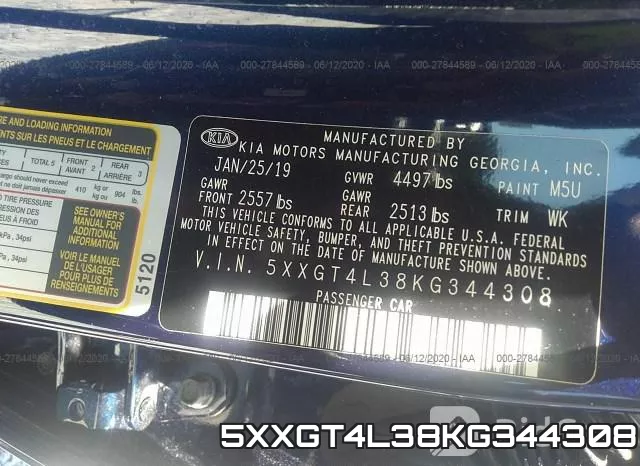 5XXGT4L38KG344308 фото 10