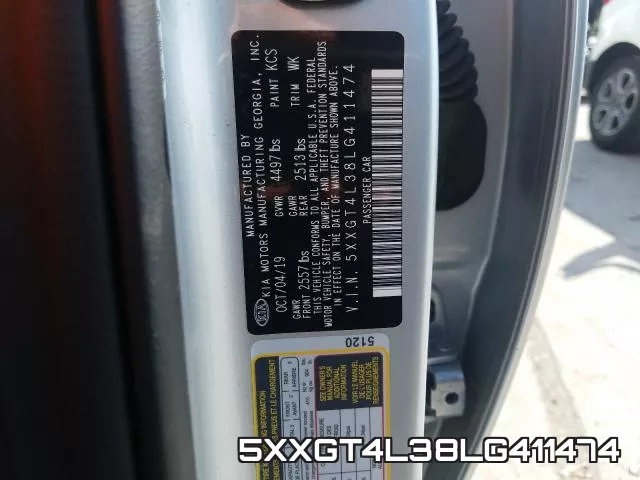 5XXGT4L38LG411474 фото 2