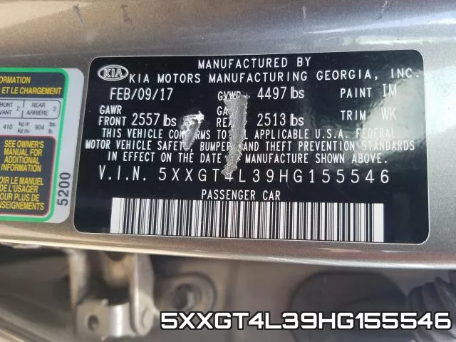 5XXGT4L39HG155546 фото 2