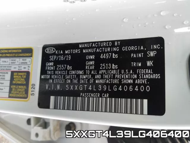 5XXGT4L39LG406400 фото 2
