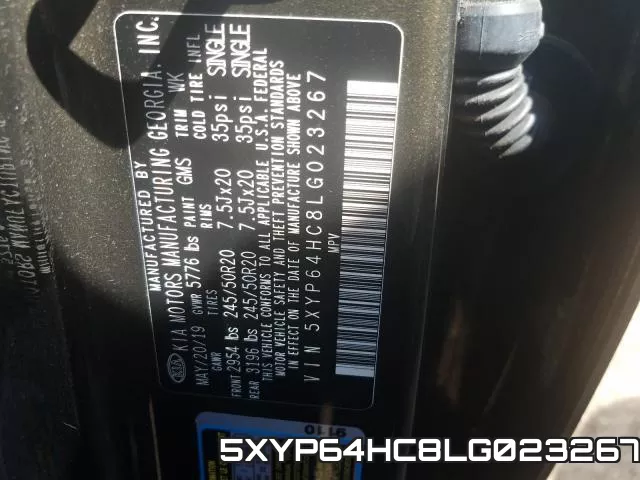 5XYP64HC8LG023267 фото 2