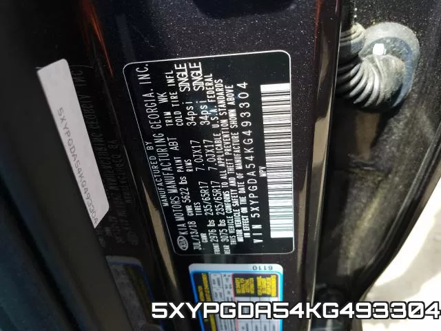 5XYPGDA54KG493304 фото 2